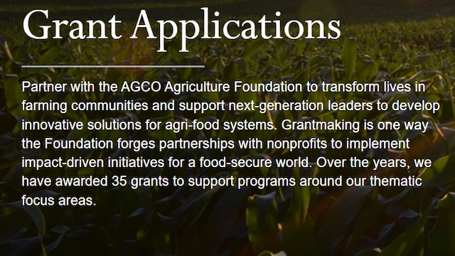 AGCO Agriculture Foundation’s Grant Program 2024